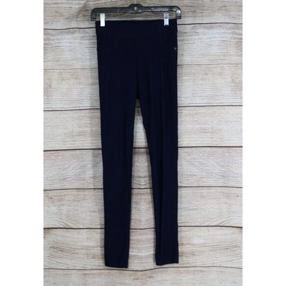 Womens One Size Pull On Leggings Set Bundle Blue Black - Picture 10 of 15